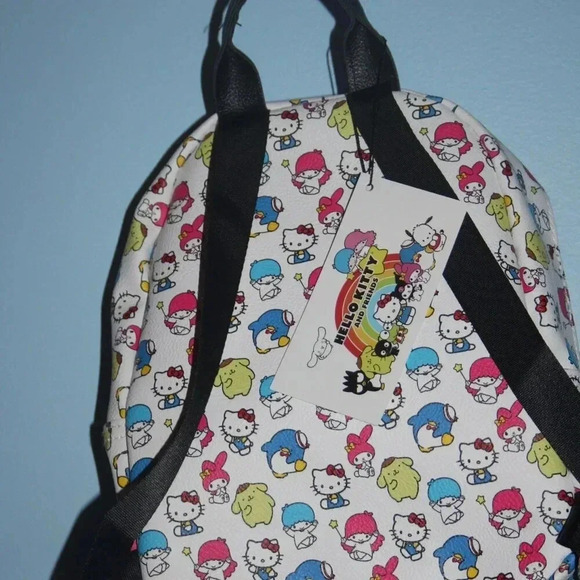 Hello Kitty and Friends Sanrio Mini Backpack Unisex White with Red Bow My Melody - Picture 8 of 13